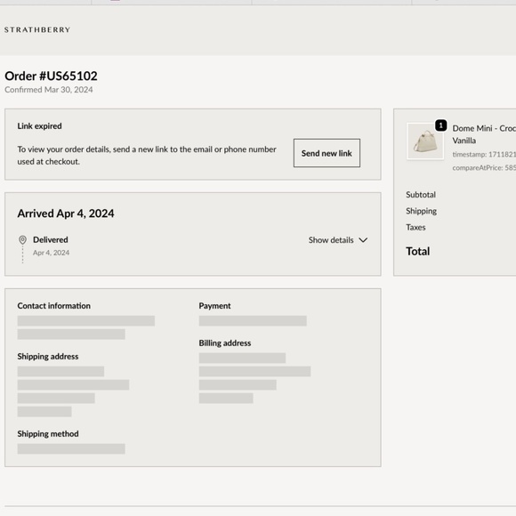 Authentic Strathberry Dome Mini Crocodile Embossed Handbag in Vanilla - Picture 14 of 14